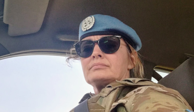 Commander Larsen en route to visit the UNTSO Golan Observer Group supporting UNDOF. Photo by Janne Larsen